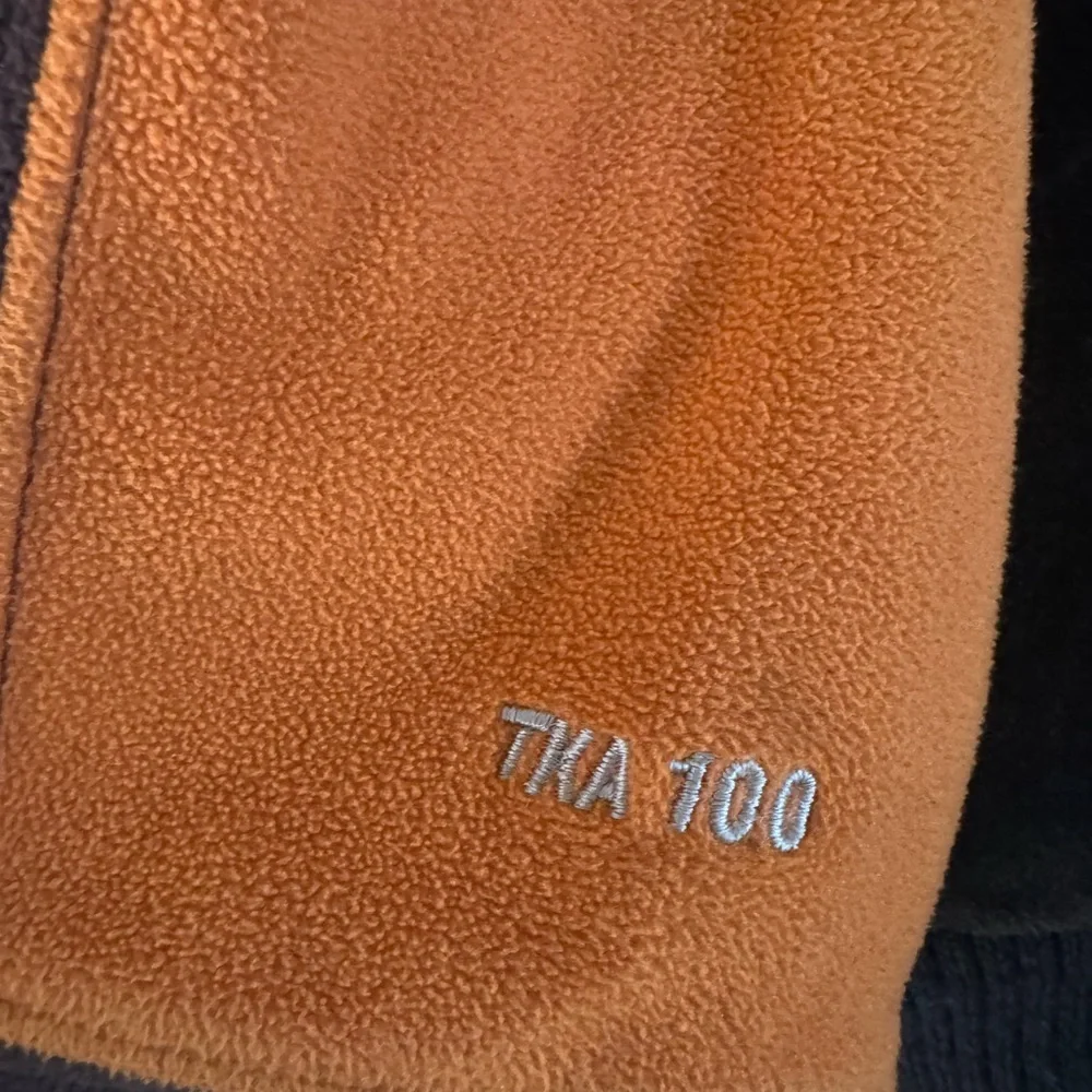 The North Face Orange and Brown Fleece 1/4 Zip Pullover